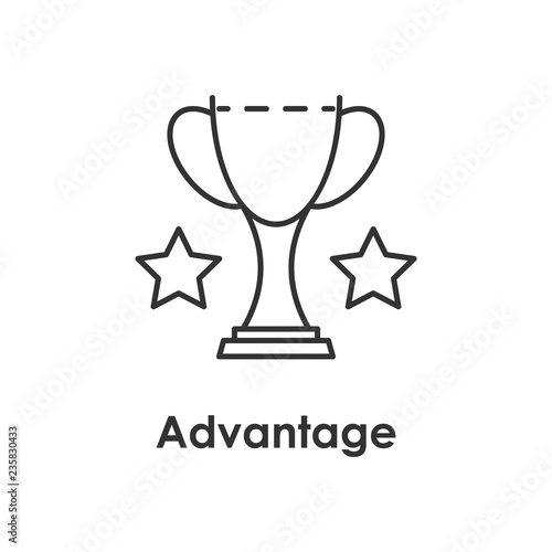 cup, advantage icon with name