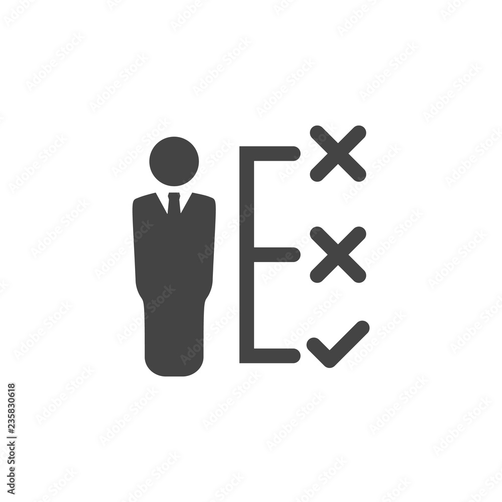 man, check, cross icon. Element of business plannin icon. Glyph icon for website design and development, app development. Premium icon man, check, cross icon. Element of business plannin icon. Glyph icon for website design and development, app development. Premium icon