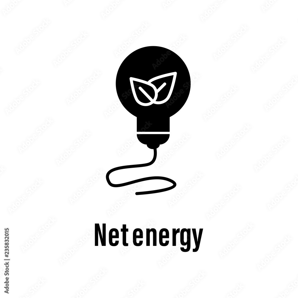 Net energy icon with description. Element of energy saving icon for mobile concept and web apps. Detailed Net energy icon can be used for web and mobile Net energy icon with description. Element of energy saving icon for mobile concept and web apps. Detailed Net energy icon can be used for web and mobile