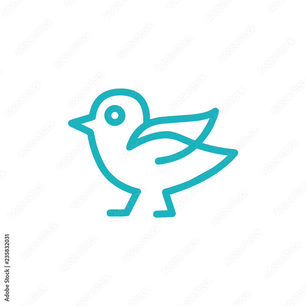 Bird Line Art Logo, Icon, Sign Vector Design Template Bird Line Art Logo, Icon, Sign Vector Design Template