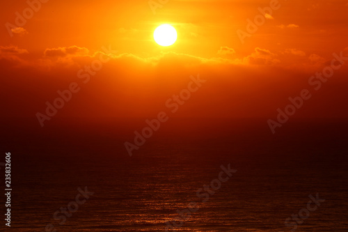African sunrise over the Indian Ocean