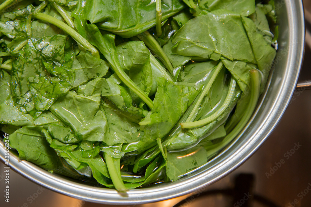 horizontal image with vegetable detail inside a pot that is about to be cooked horizontal image with vegetable detail inside a pot that is about to be cooked