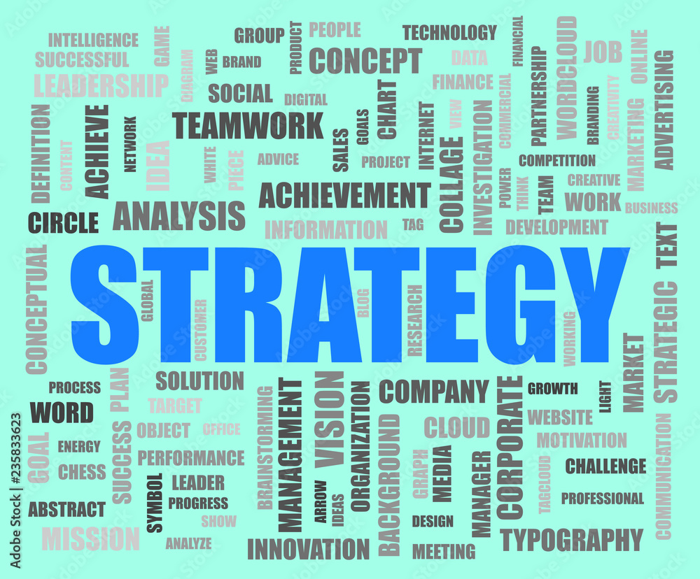 Obraz premium Strategy Word Cloud Collage