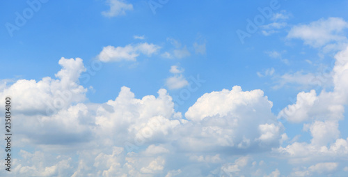 Puffy Cloud on the blue sky background.   