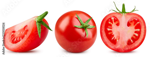 Tomatoes isolated on white