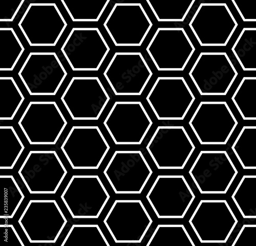 Seamless hexagons pattern. Geometric texture.