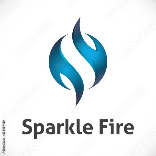 Sphere fire logo design