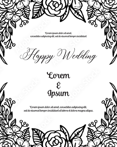 greeting card or invitation design background for wedding