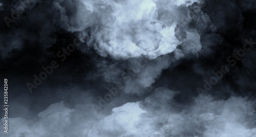 Abstract texture smoke moves on a black background 