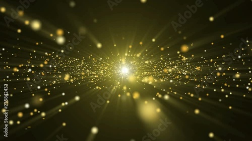 Shiny abstract gold glitter sparcles flying. 4k animation.
