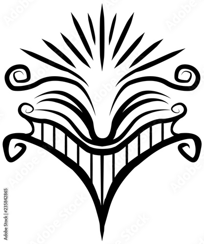 Smile Face Stylized Decorative Stencil