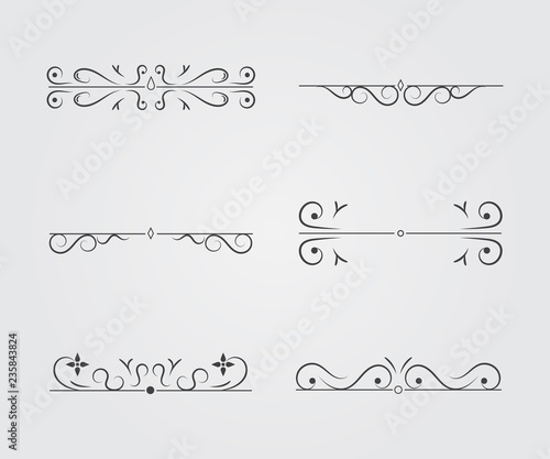 Set of vintage frames. Vect...