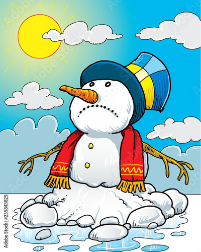 Melting snowman