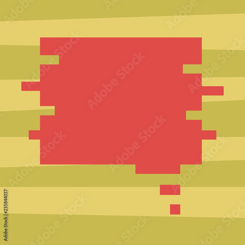 Business concept Empty template copy space isolated Posters coupons promotional material. Blank Color Speech Bubble in Puzzle Piece Shape Vector for Presentation Ads