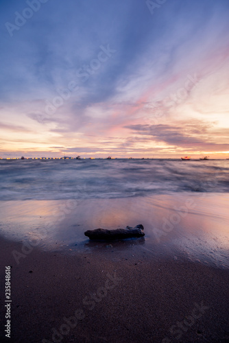 Beautiful sunset on the beach © Hide_Studio