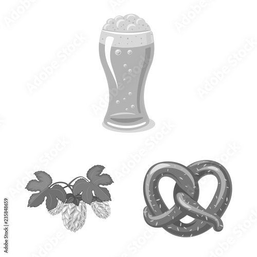 Isolated object of pub and bar symbol. Collection of pub and interior stock symbol for web.