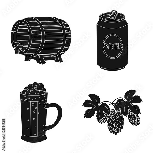 Vector design of pub and bar logo. Collection of pub and interior stock vector illustration.