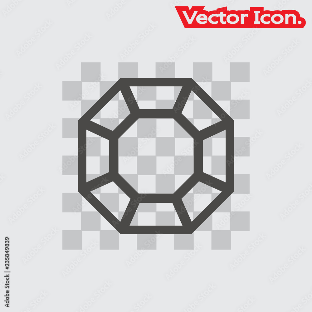 Crystal icon isolated sign symbol and flat style for app, web and digital design. Vector illustration. Crystal icon isolated sign symbol and flat style for app, web and digital design. Vector illustration.