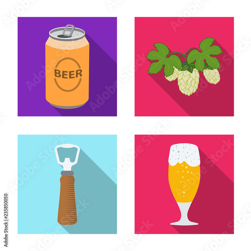 Vector illustration of pub and bar sign. Set of pub and interior stock vector illustration.