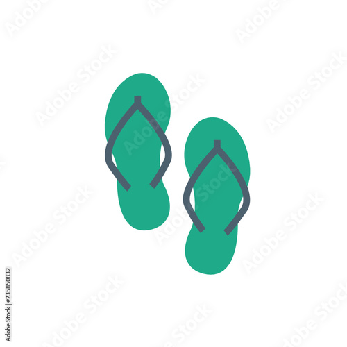 sandals icon vector flat style. holiday icon