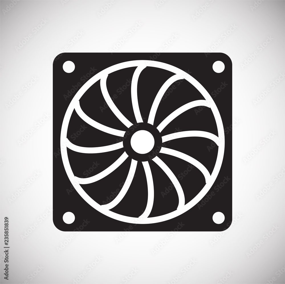 Car cooler fan icon on white background for graphic and web design, Modern simple vector sign. Internet concept. Trendy symbol for website design web button or mobile app. Car cooler fan icon on white background for graphic and web design, Modern simple vector sign. Internet concept. Trendy symbol for website design web button or mobile app.