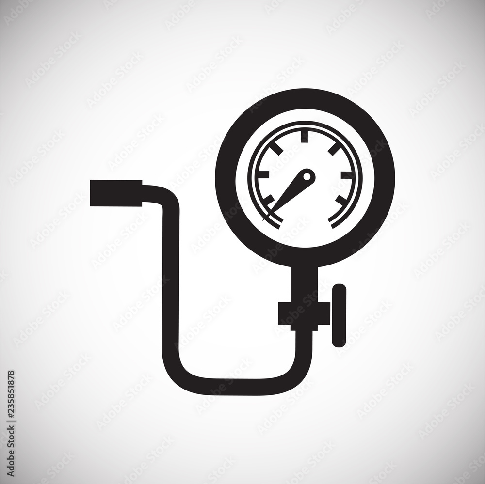 Car wheel inflator icon on white background for graphic and web design, Modern simple vector sign. Internet concept. Trendy symbol for website design web button or mobile app.