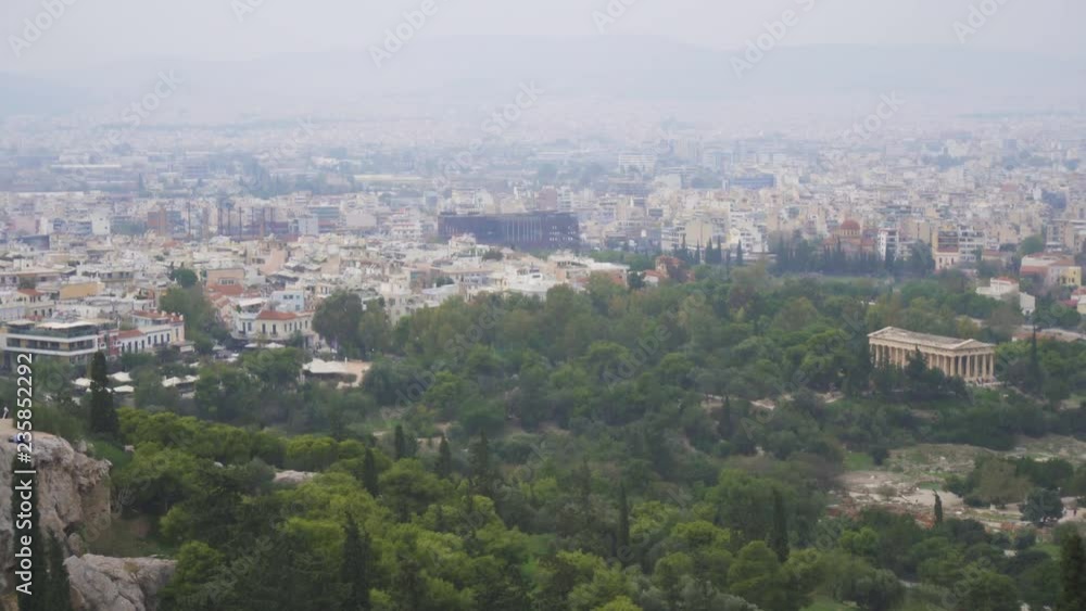 Aerial view on Areopagus Hill and Athens National Observatory. Aerial view on Areopagus Hill and Athens National Observatory.