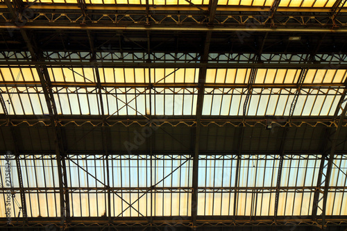 Glass roof dome of the Lviv railway station