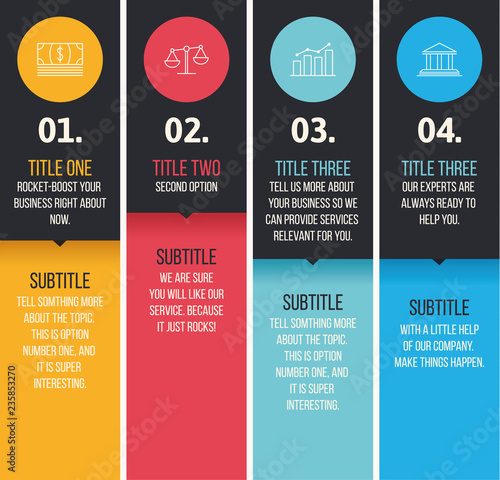 Infographic marketing template in bright colors.