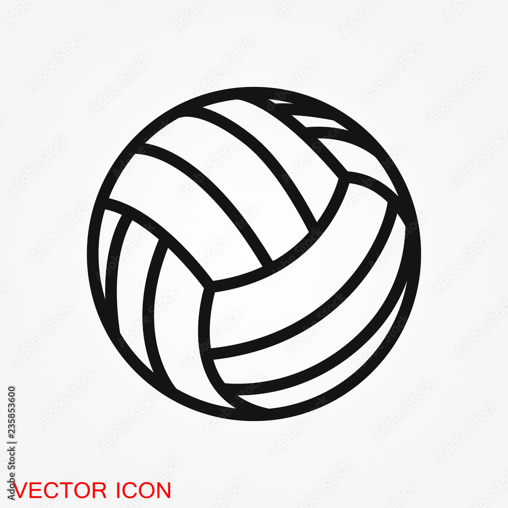 Sport ball icon. Flat vector illustration isolated on background