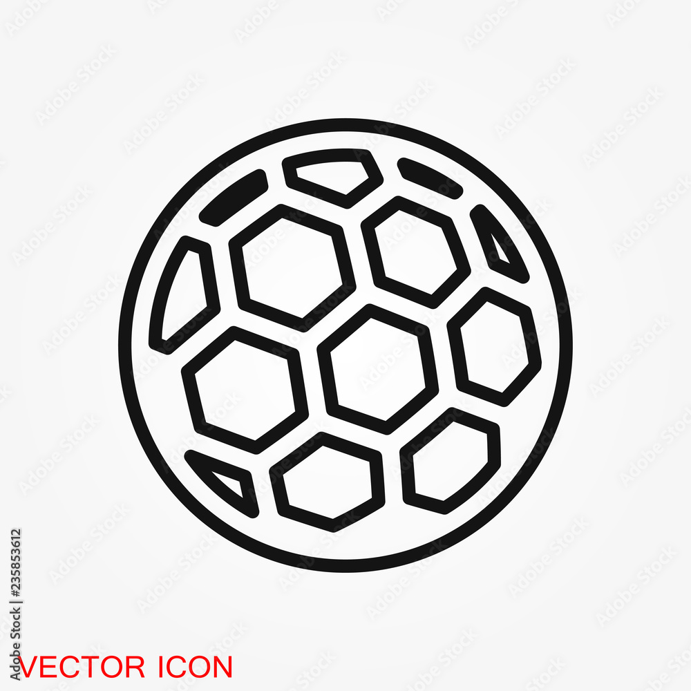 Fototapeta premium Sport ball icon. Flat vector illustration isolated on background