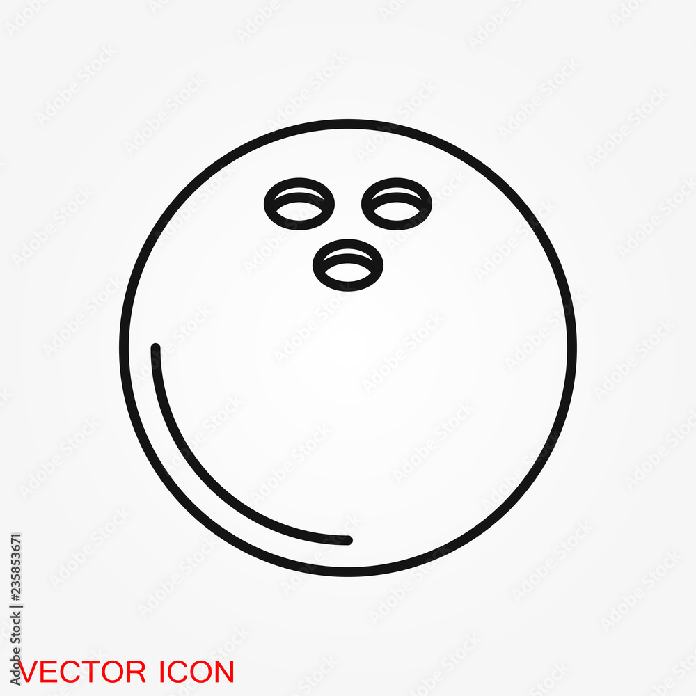 Sport ball icon. Flat vector illustration isolated on background Sport ball icon. Flat vector illustration isolated on background