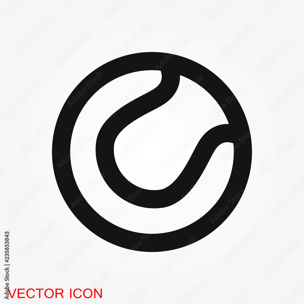 Sport ball icon. Flat vector illustration isolated on background Sport ball icon. Flat vector illustration isolated on background