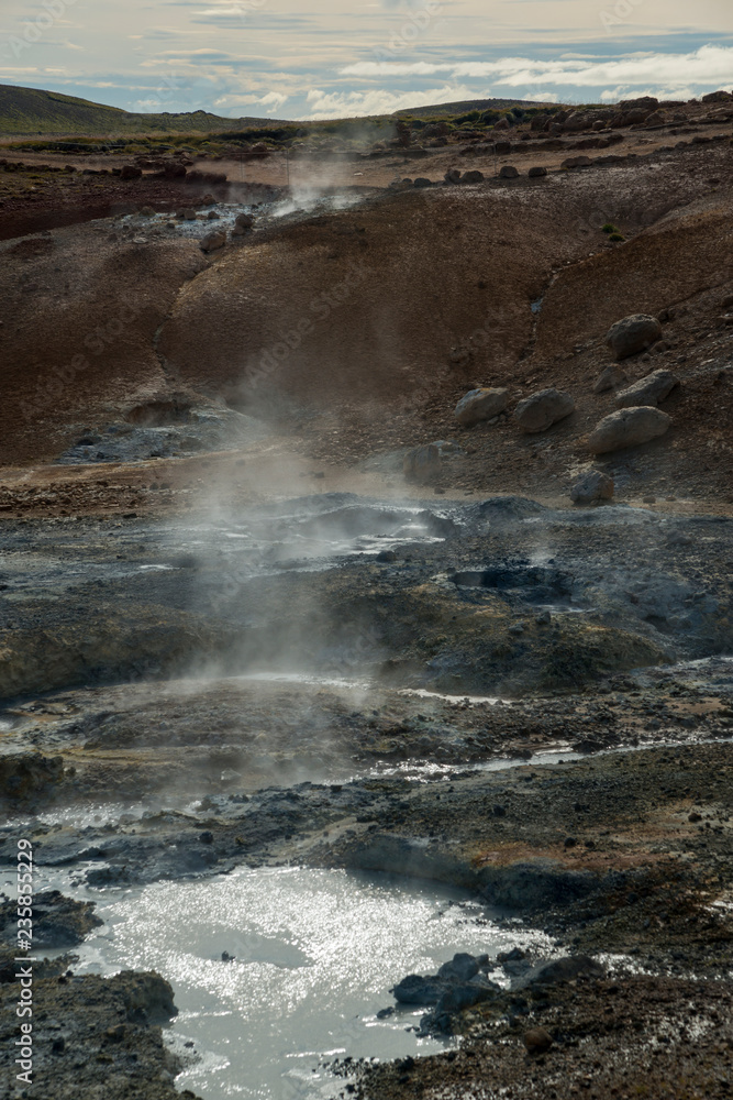 Geothermal area with mud volcano