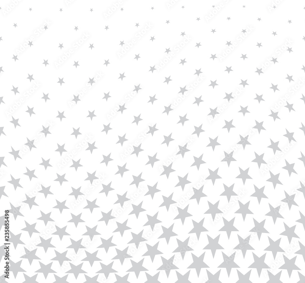 Fototapeta premium Geometric halftone vector pattern with stars. Usable as border, design element or background.