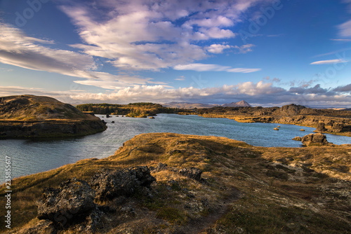 Iceland landscape _ Myvatn lake