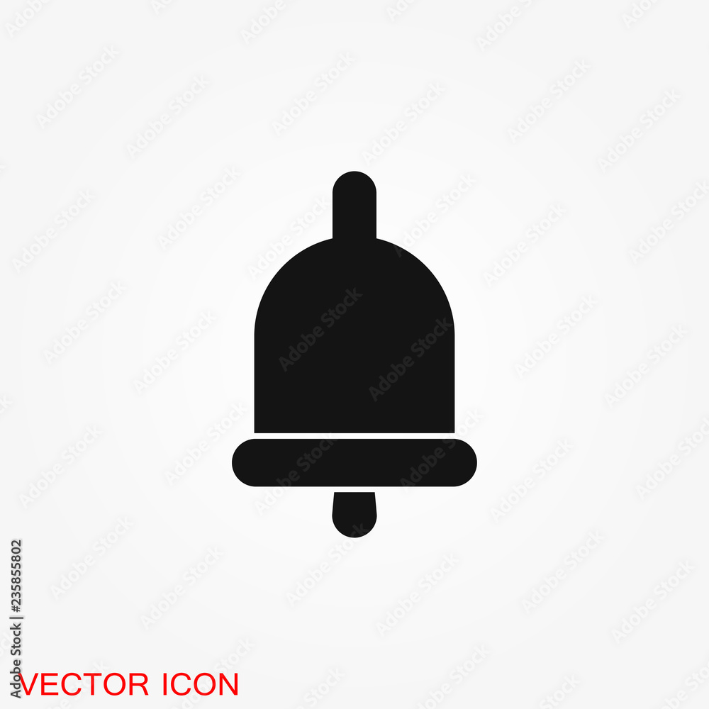 Bell Icon vector in trendy flat style isolated on background. Bell Icon vector in trendy flat style isolated on background.