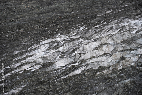 closeup of glacier in Pakistan Hopper valley