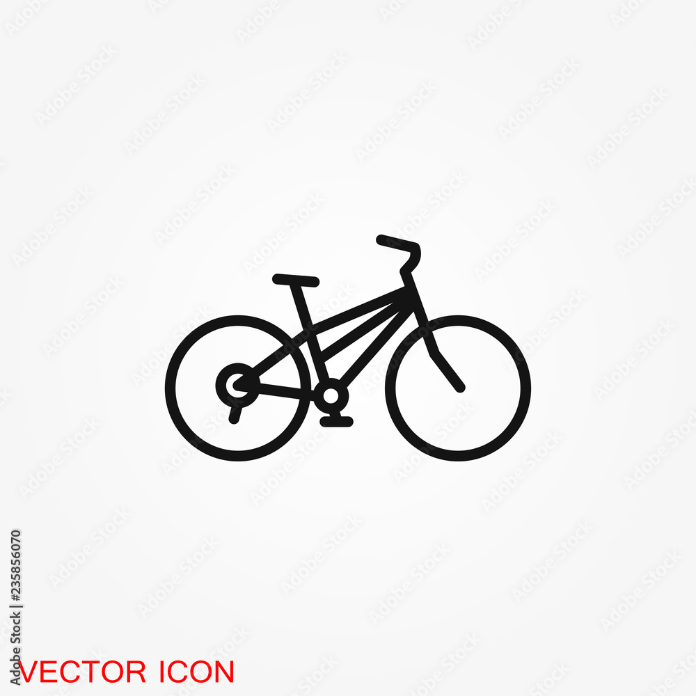 Fototapeta premium Bicycle icon. Vector element illustration on background.
