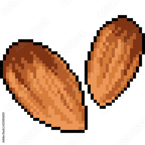 vector pixel art almond