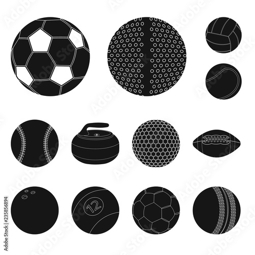 Vector design of sport and ball logo. Collection of sport and athletic vector icon for stock.