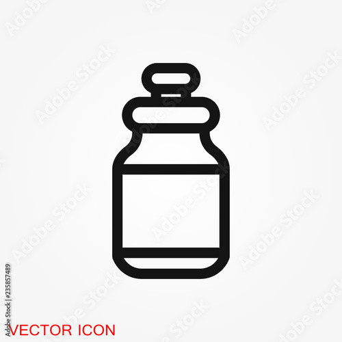 Bottle vector icon, for mobile and web design. Drink Bottle vector graphics