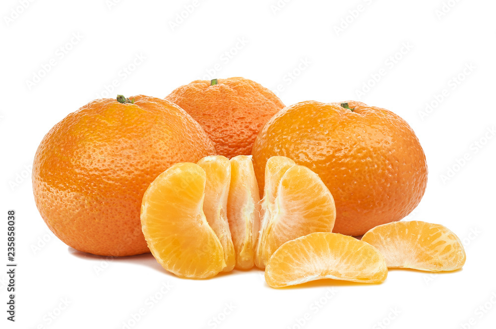 tangerine juicy ripe fruit on a white background tangerine juicy ripe fruit on a white background