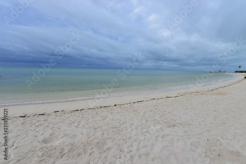 Sombrero beach at the Florida Keys in Winter.