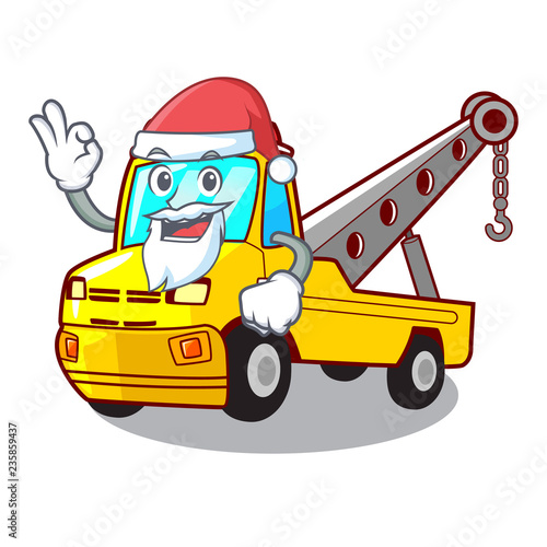 Santa tow truck for vehicle branding character