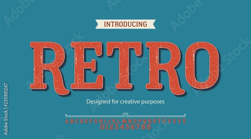 Retro typeface.For labels and different type designs