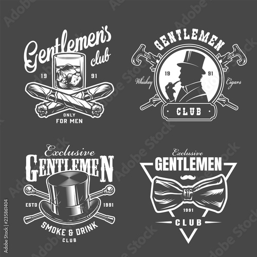 Vintage gentleman logos collection