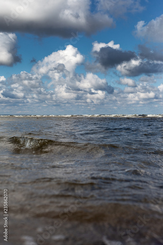 Cloudy day by gulf of Riga, Baltic sea.
