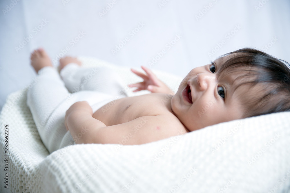 Cute little five months old baby boy Cute little five months old baby boy