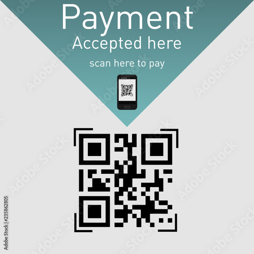 Scan QR code to Mobile Phone with paper qr payment accepted here.